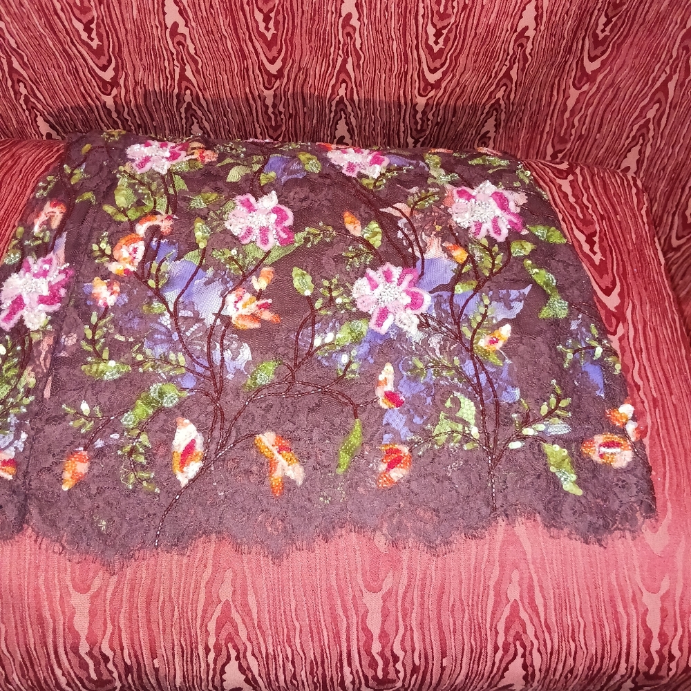 RALPH LAUREN Brown Sequin/Beads Floral Sleeveless Cocktail Dress Women's 2 NWT - Picture 5 of 16